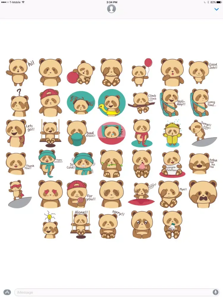 Brown Panda stickers by Rizki Denjaka iPad  スクリーンショット