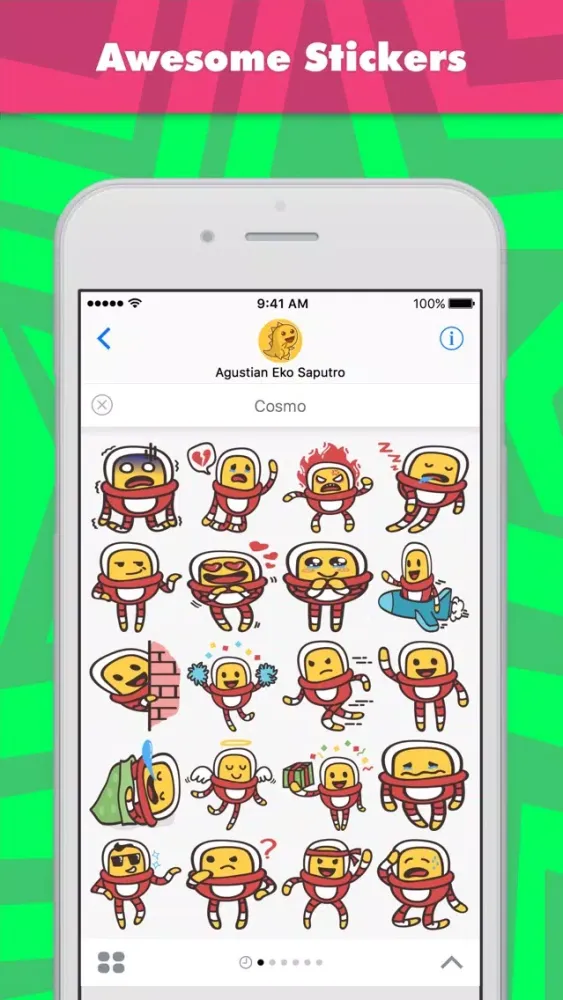 Capturas de tela do Cosmo stickers by mojisaurus