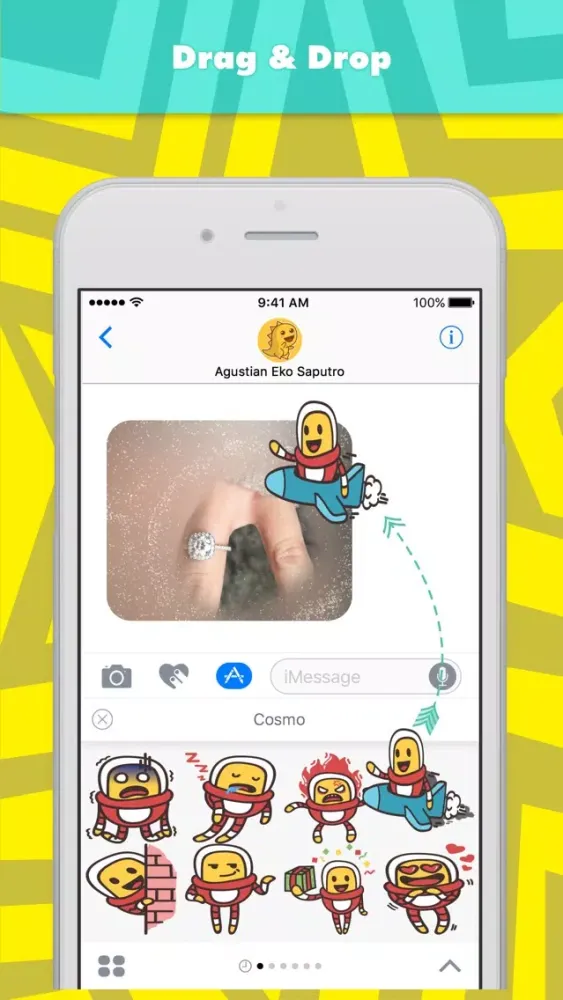 Capturas de tela do Cosmo stickers by mojisaurus