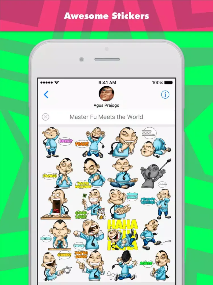 Captures d'écran de Master Fu Meets the World stickers by Choppic iPad 