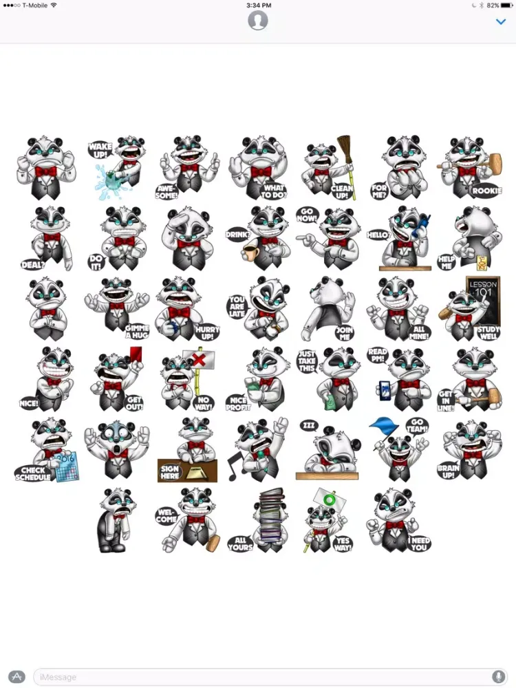Скриншоты Meet Boss Panda stickers by Choppic iPad 