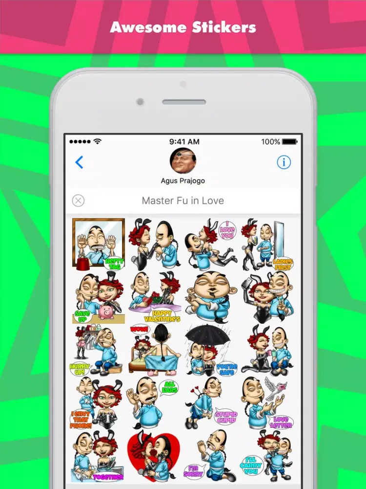 Master Fu in Love stickers by Choppic iPad  سکرین شاٹس