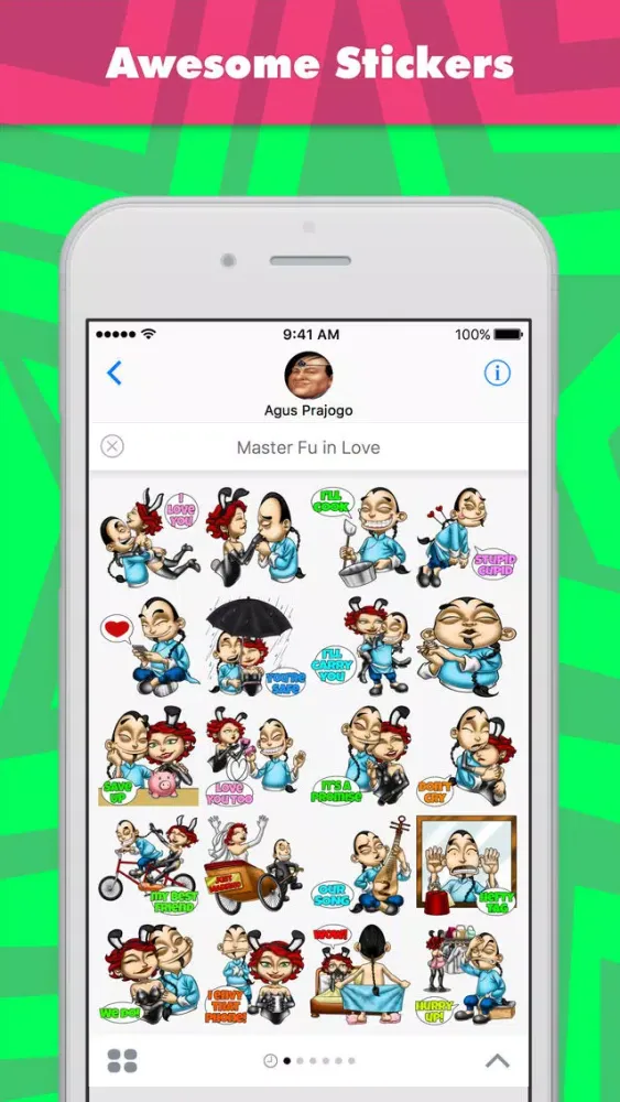 Master Fu in Love stickers by Choppic سکرین شاٹس