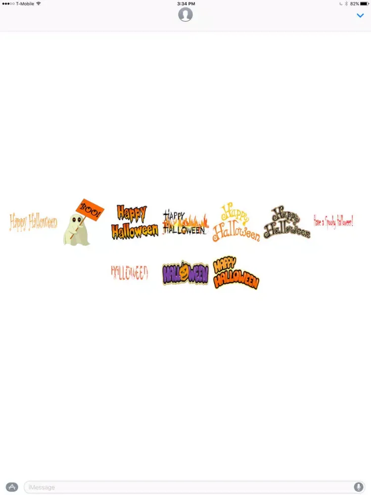 Скриншоты Halloween stickers by youssef for iMessage iPad 