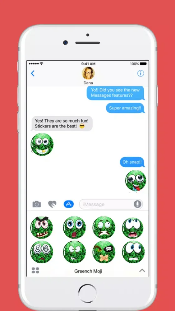 Greench Moji stickers by Steve سکرین شاٹس