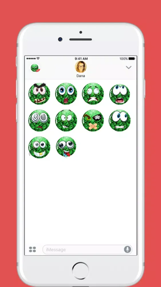 Greench Moji stickers by Steve سکرین شاٹس