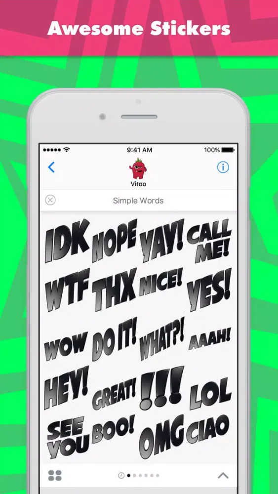 Simple Words stickers by Vito स्क्रीनशॉट
