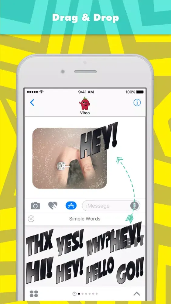 Simple Words stickers by Vito स्क्रीनशॉट