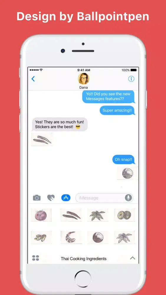 Thai Cooking Ingredients stickers for iMessage سکرین شاٹس