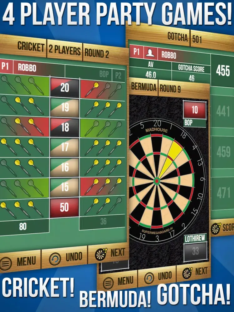 Screenshot di MadHouse Darts Scorer Darts Games Scoreboard & Scorekeeper 501 Scoring and More iPad 
