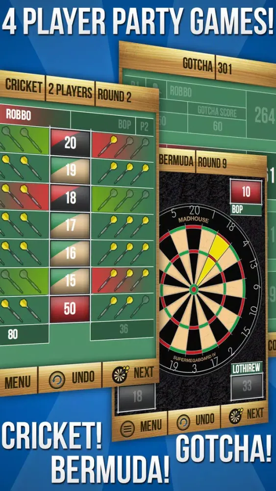 Screenshot di MadHouse Darts Scorer Darts Games Scoreboard & Scorekeeper 501 Scoring and More