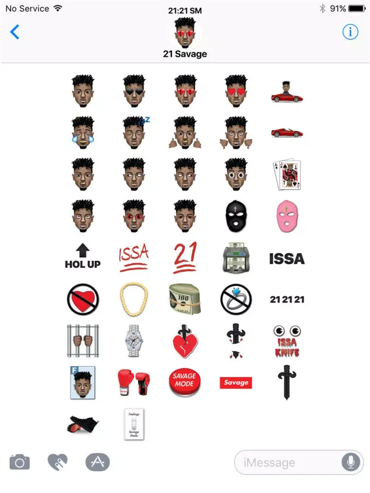 Capturas de pantalla de 21 Savage by Emoji Fame iPad 