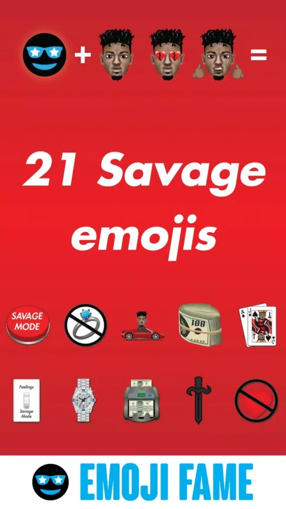 Capturas de pantalla de 21 Savage by Emoji Fame
