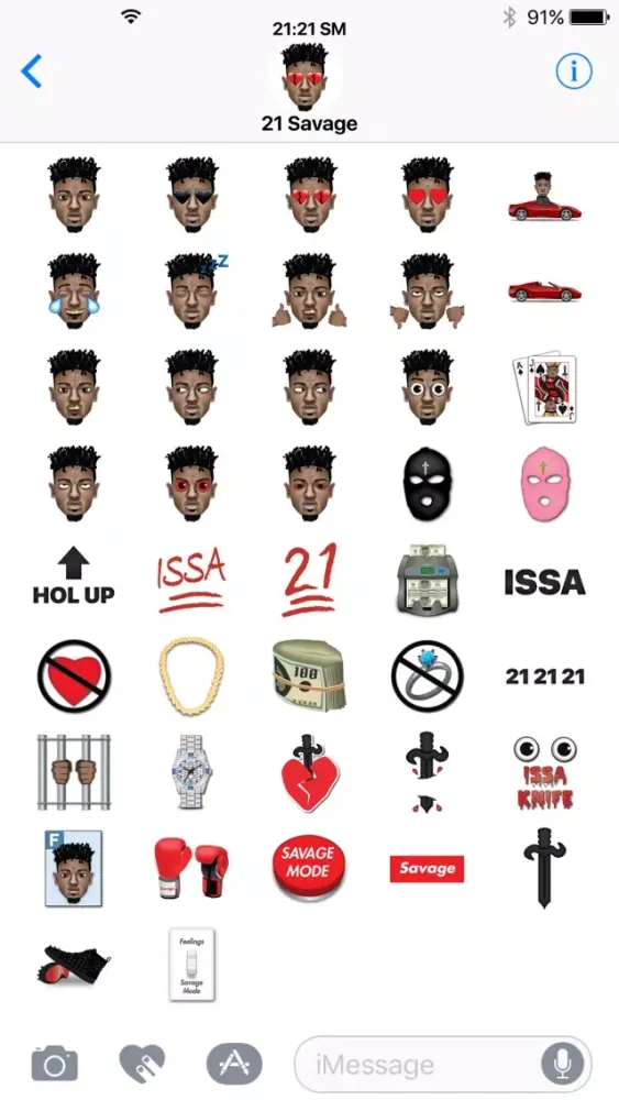 Capturas de pantalla de 21 Savage by Emoji Fame