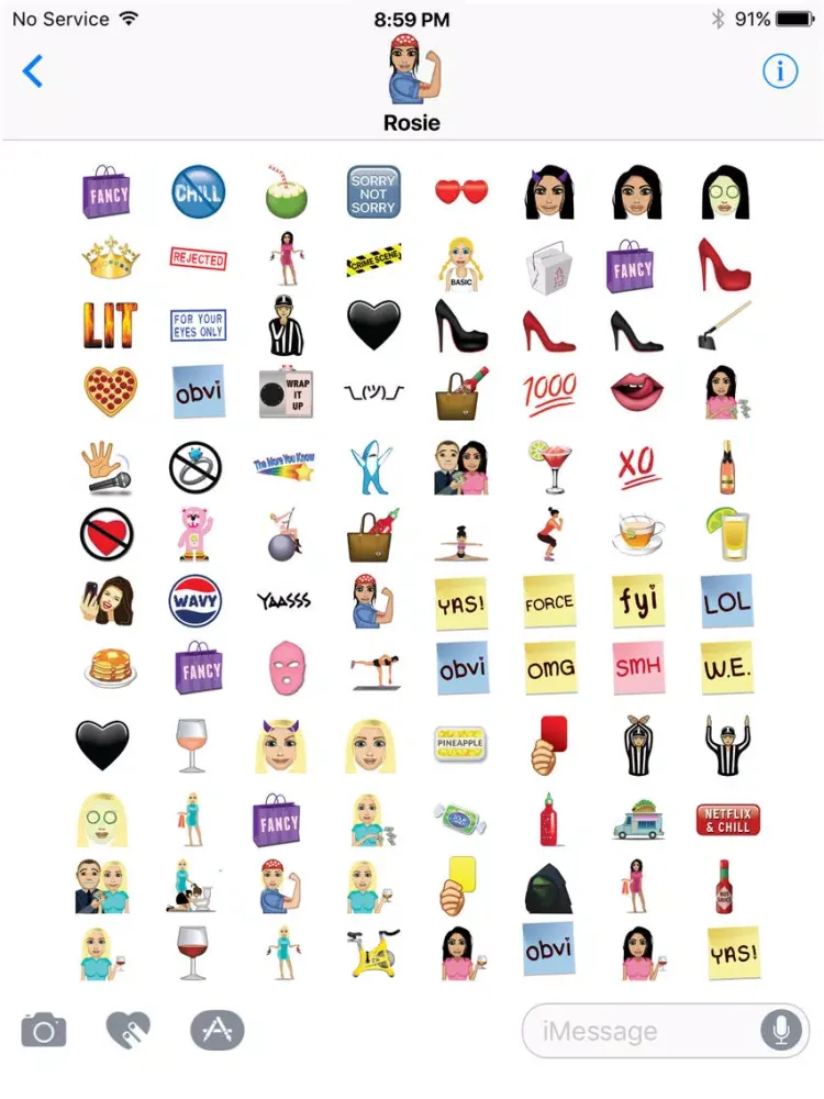 Capturas de tela do Glamoji by Emoji Fame iPad 