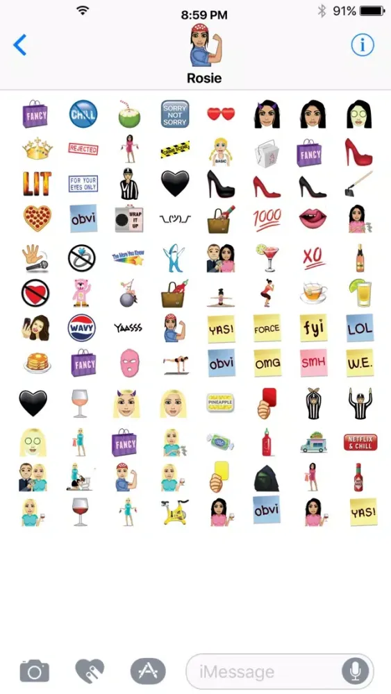 Capturas de tela do Glamoji by Emoji Fame