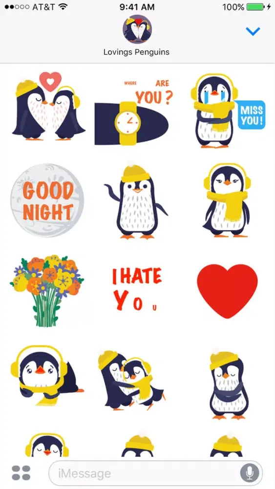 Capturas de tela do Love Penguins - Animated Pack for Valentines Day