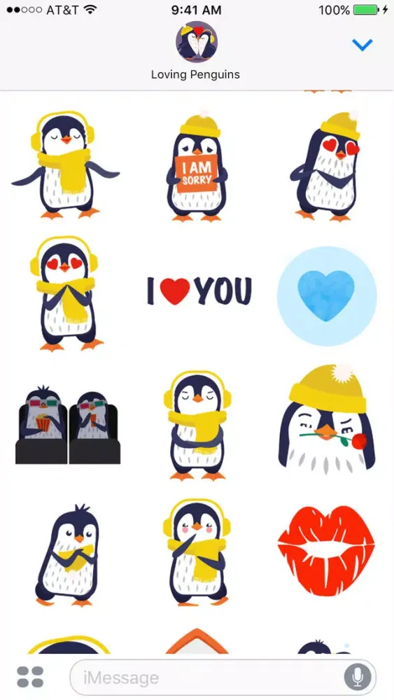 Capturas de tela do Love Penguins - Animated Pack for Valentines Day