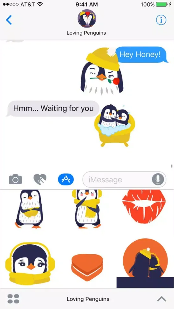 Capturas de tela do Love Penguins - Animated Pack for Valentines Day