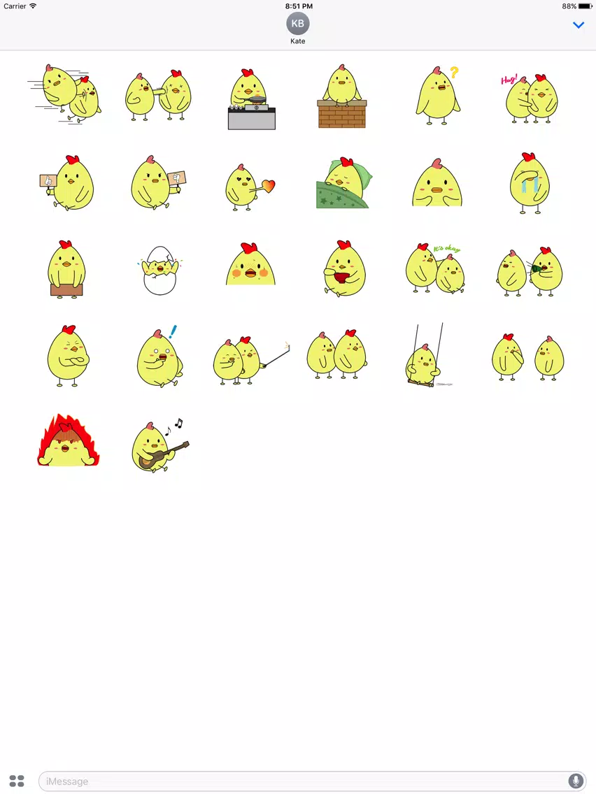 صور Animated Funny Chicken Couple iPad 