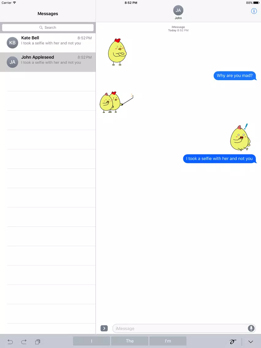 صور Animated Funny Chicken Couple iPad 