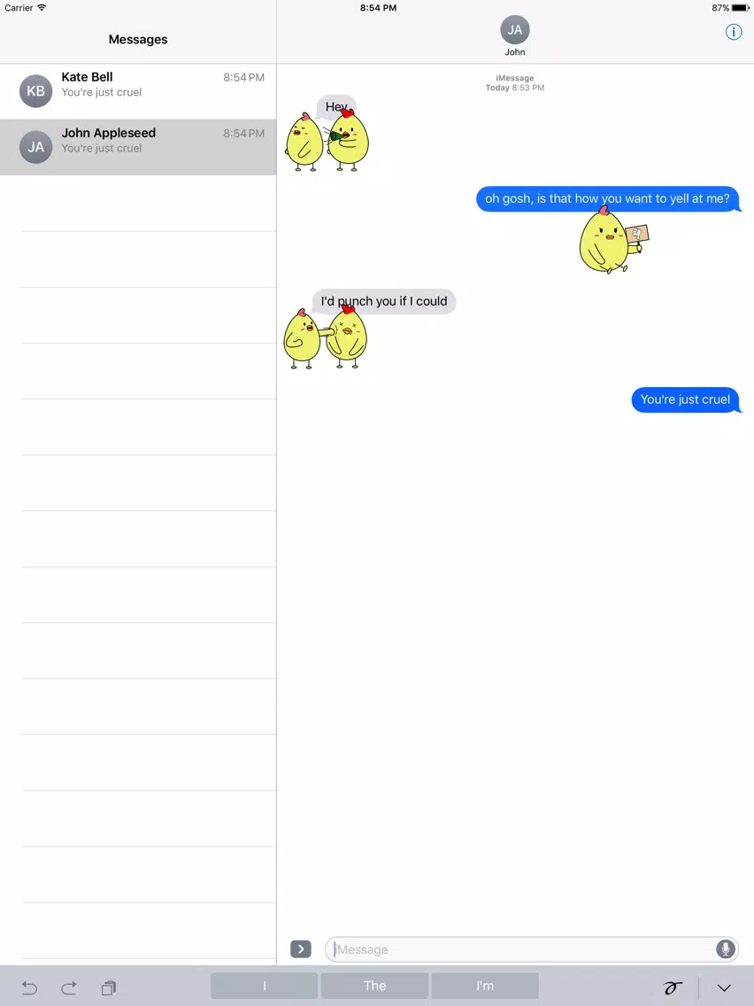 صور Animated Funny Chicken Couple iPad 
