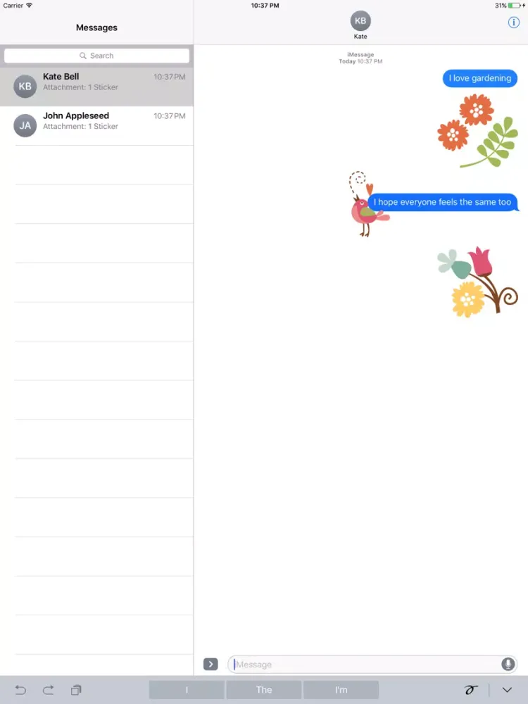 Gardening Sweet Home Stickers iPad  Screenshots