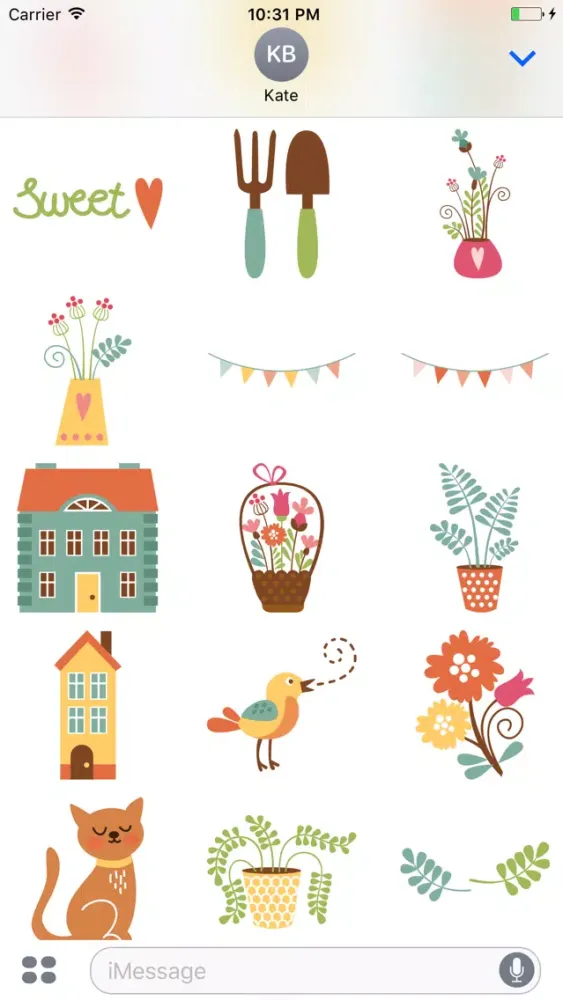 Gardening Sweet Home Stickers Screenshots