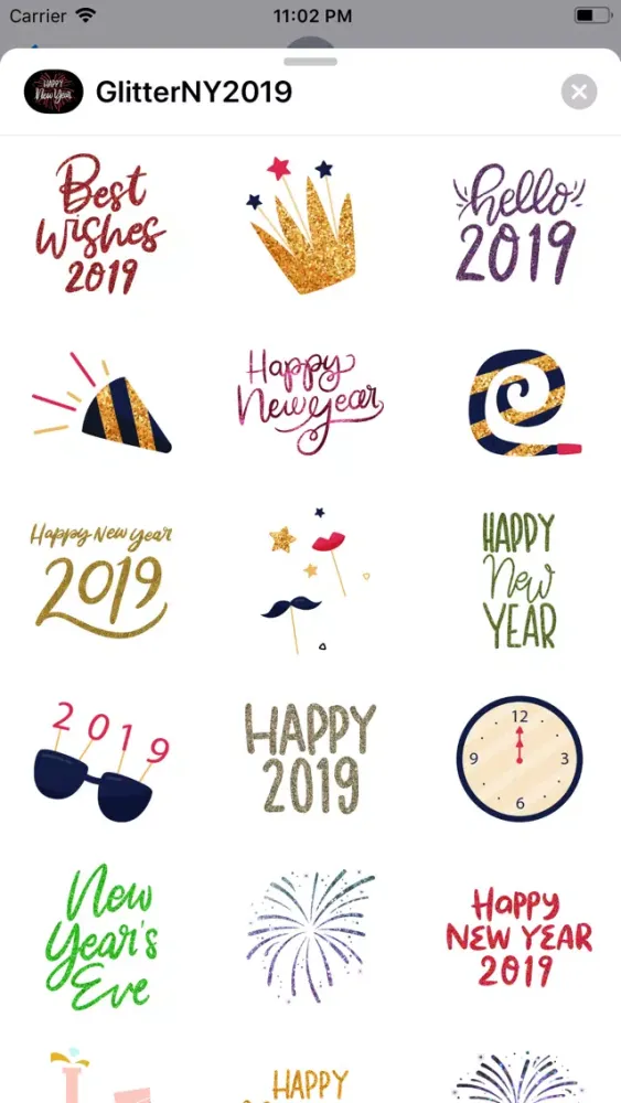 Capturas de pantalla de Glitter Happy New Year 2019