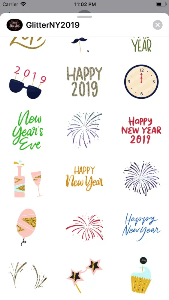 Capturas de pantalla de Glitter Happy New Year 2019