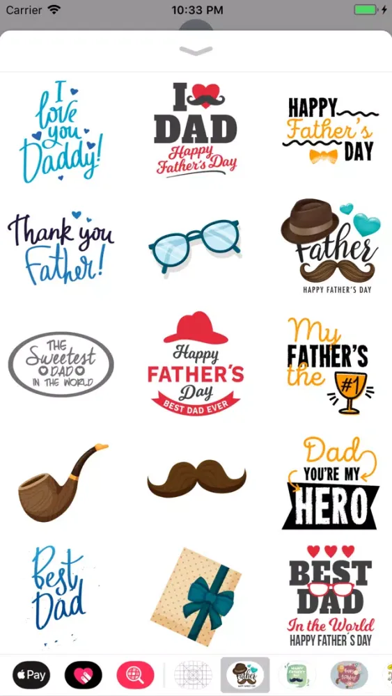 Animated Fathers Day Stickers स्क्रीनशॉट