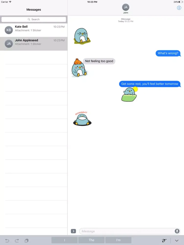 Animated Cute Penguin Stickers iPad  Ekran Görüntüleri