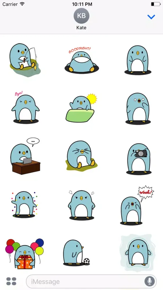 Animated Cute Penguin Stickers Ekran Görüntüleri