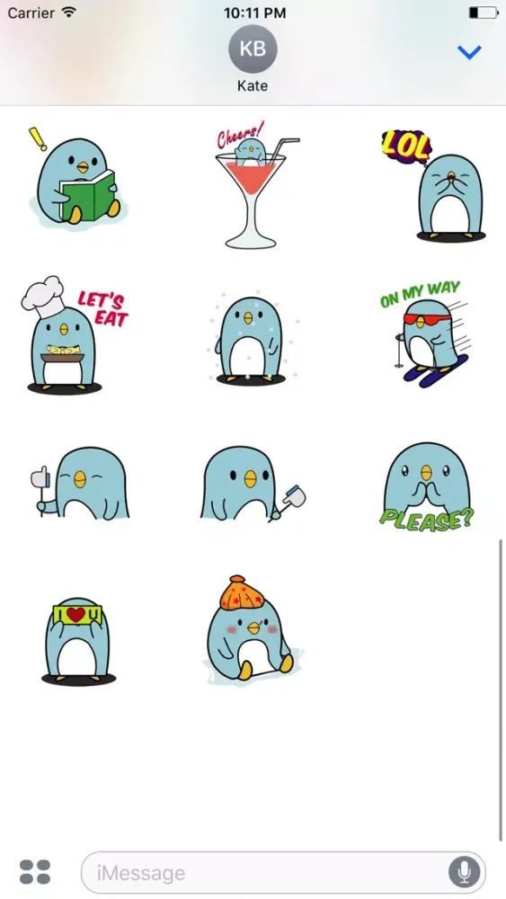 Animated Cute Penguin Stickers Ekran Görüntüleri