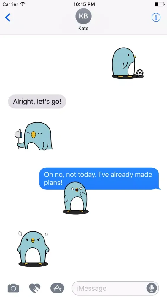 Animated Cute Penguin Stickers Ekran Görüntüleri