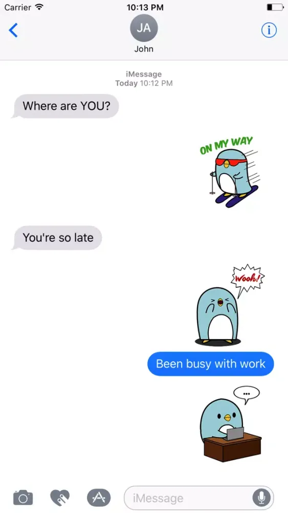 Animated Cute Penguin Stickers Ekran Görüntüleri