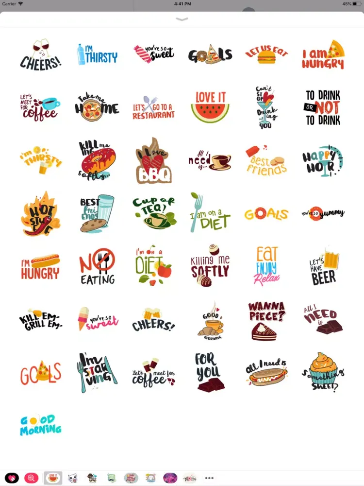 Love to Eat Labels & Stickers iPad 應用截圖