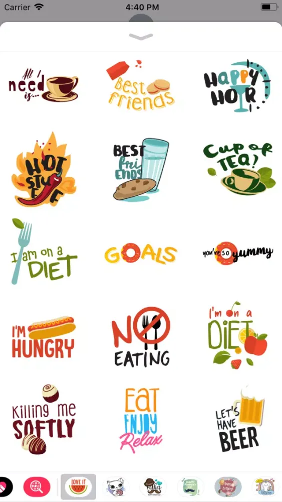 Love to Eat Labels & Stickers應用截圖