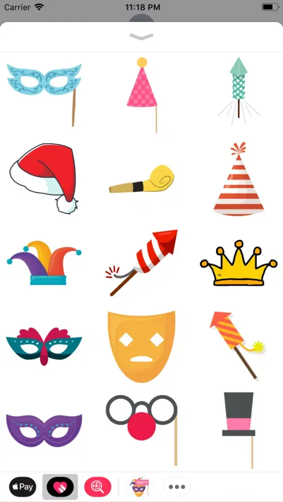 100+ Party Masks Hats Stickers应用截图