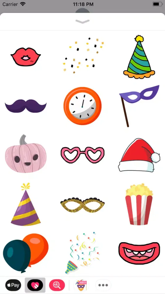 100+ Party Masks Hats Stickers应用截图