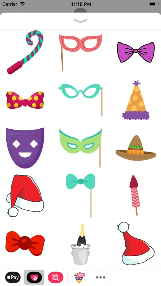 100+ Party Masks Hats Stickers应用截图