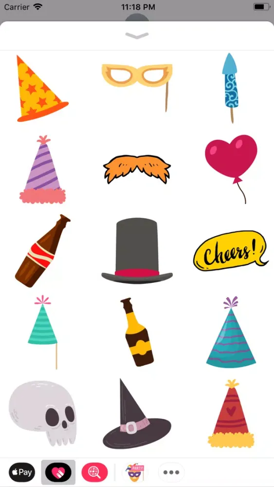 100+ Party Masks Hats Stickers应用截图