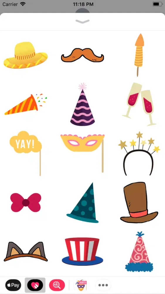 100+ Party Masks Hats Stickers应用截图