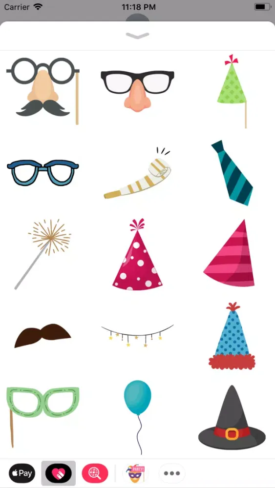 100+ Party Masks Hats Stickers应用截图