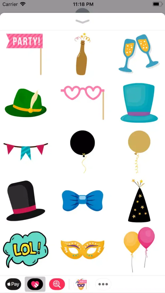 100+ Party Masks Hats Stickers应用截图