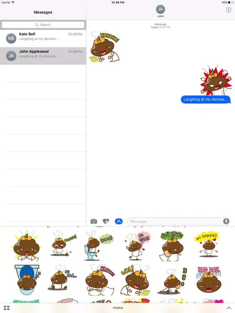 Animated Poopie Funny Stickers iPad  স্ক্রিনশট