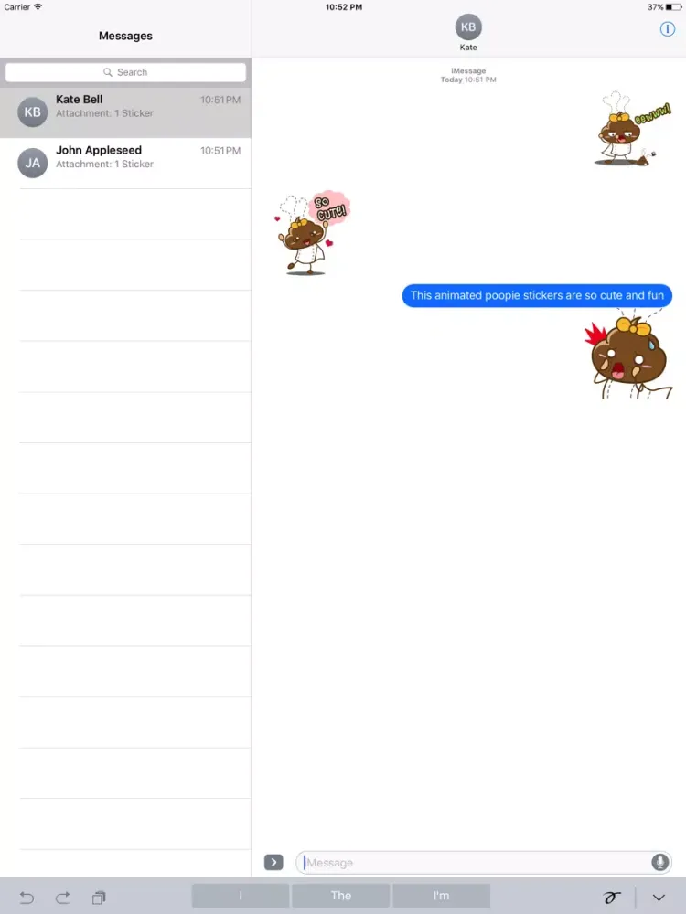 Animated Poopie Funny Stickers iPad  স্ক্রিনশট
