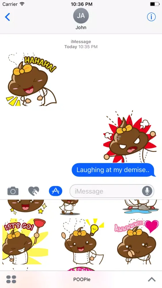 Animated Poopie Funny Stickers স্ক্রিনশট