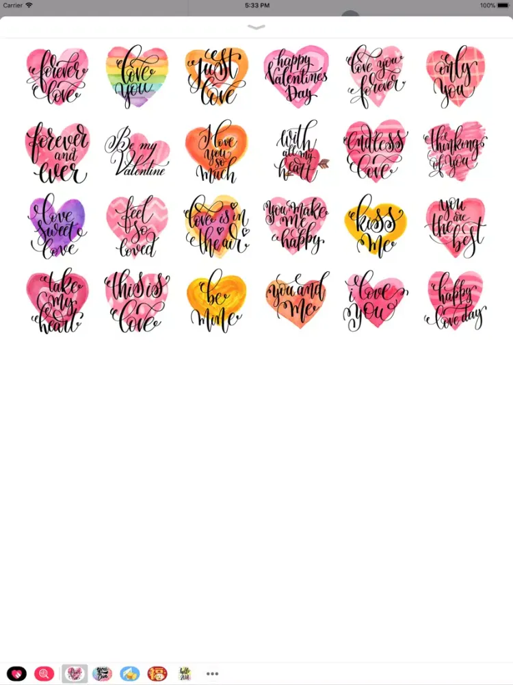 صور Animated Valentine's Stickers iPad 