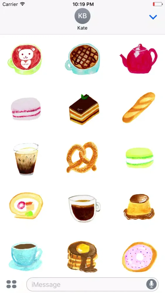 تصاویر Watercolor Yummy Cafe Food